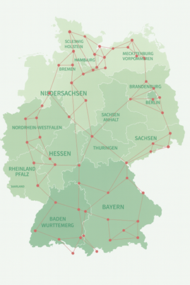 Pflege-Community Deutschlandkarte
